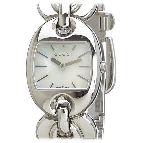 gucci vintage watch silver|vintage silver gucci watch.